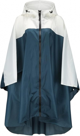Geci si Veste femei - Pelerina de ploaie pentru adulti Freiesoldaten, cu gluga, alb/albastru