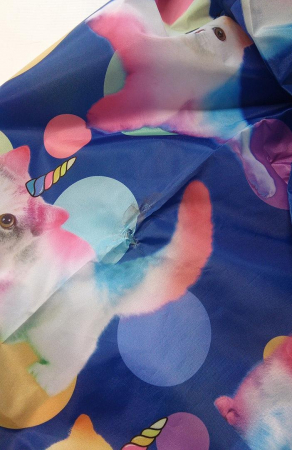 Pelerina de ploaie pentru copii Wawsam, model cu pisici, L 11-15 ani [1]