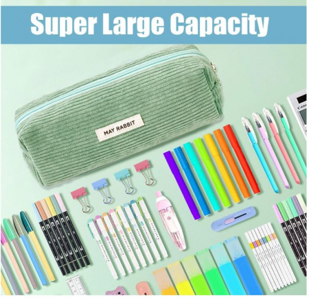 Penar din velur pentru studenți Topfunyy, verde [3]