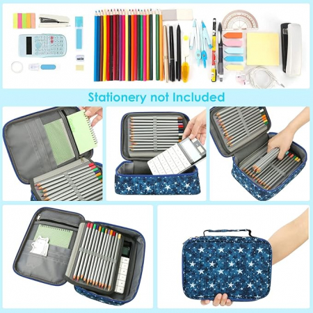 Penar pentru scoala EDATOFLY, 72 locuri, 23 x 16 x 6 cm, albastru [3]