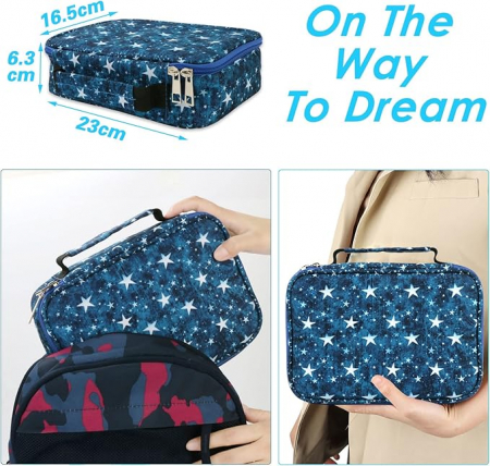 Penar pentru scoala EDATOFLY, 72 locuri, 23 x 16 x 6 cm, albastru [1]