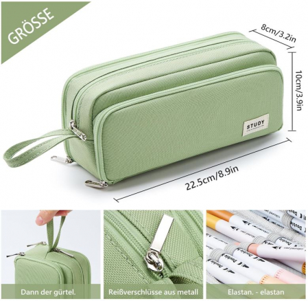 Penar pentru scoala KALIDI, 3 compartimente, verde [4]