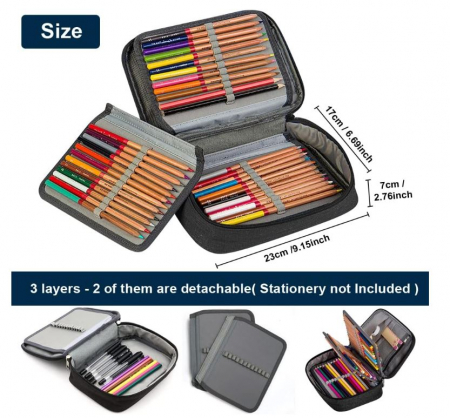 Penar pentru scoala Rairsky, 72 locuri, 23 x 17 x 7 cm, negru [1]