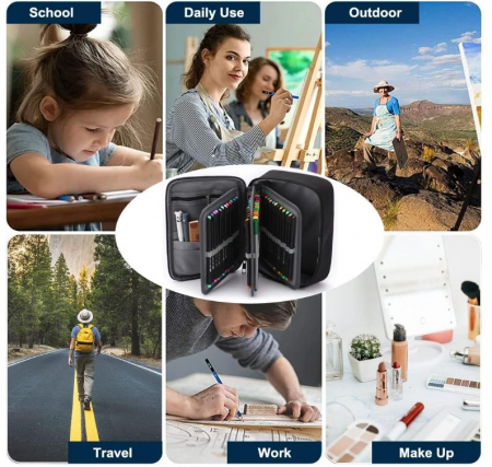 Penar pentru scoala Rairsky, 72 locuri, 23 x 17 x 7 cm, negru [5]