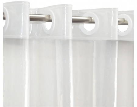 Perdea de duș fără cârlig YISURE, transparent, lățime 120 x înălțime 180 cm [2]