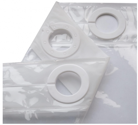 Perdea de duș fără cârlig YISURE, transparent, lățime 120 x înălțime 180 cm [8]