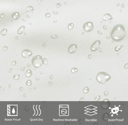 Perdea de duș Furlinic rezistentă la mucegai, impermeabilă, lavabilă, din poliester, 120x200cm [4]