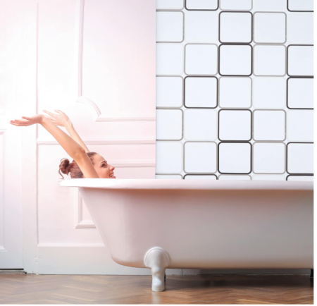 Perdea de duș Relaxdays, retro, 140x240cm [2]