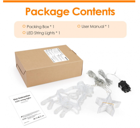 Perdea de lumini pentru interior Nekano cu 142 LED-uri 2.7 m [7]