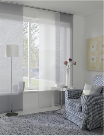 Perdea panou GARDINIA, 1 bucată, glisantă, opaca, 60 x 245 cm, alb [2]