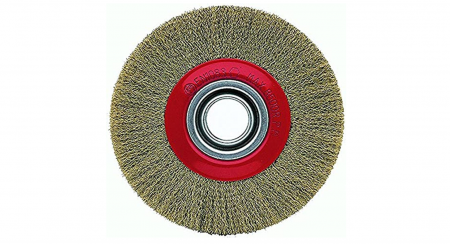 TOATE PRODUSELE - Perie tesita din sarma rasucita Bellota 50810-15018, industrială, circulară - oțel alamat, lungime sârmă 18 mm, diametru 150 mm