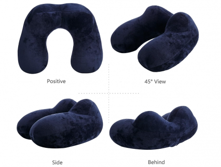 Perna de calatorie gonflabila LUZWAY, husă, dopuri de urechi, masca de ochi pentru dormit [2]