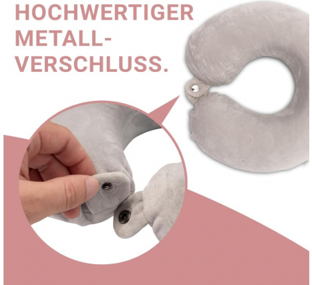 Perna de gat pentru calatorie HelloFeeling, spuma cu memorie, gri [3]