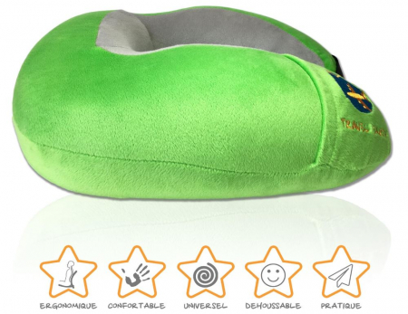 Perna de gat pentru calatorie UDREAM, ergonomica, spuma cu memorie, verde [2]