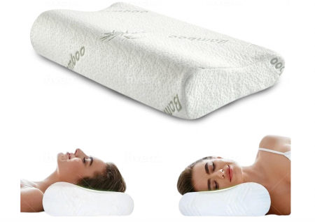 Pernă ortopedică ENGRUPPE 60 x 40 x 12 cm din spumă cu memorie, cu husă din bambus [0]