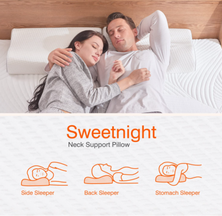 Pernă pentru gât Sweetnight din spumă cu memorie, 60 x 40 cm [6]