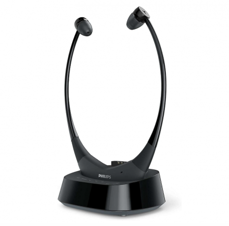 Philips E8005BK/10 Căști fără fir pentru televizor In-Ear cu conexiune digitală wireless, rază de 40 m [0]