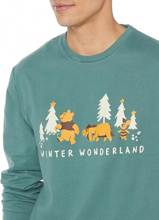 Pijama Amazon Essentials pentru bărbați cu Winnie de Pluș, din bumbac, Marimea L [2]