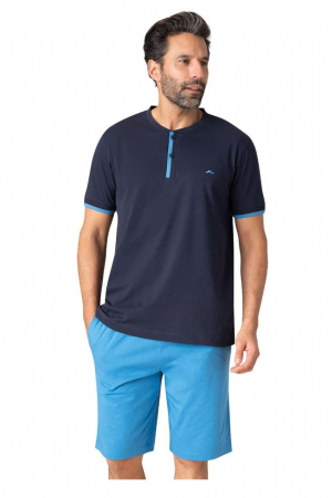 TOATE PRODUSELE - Pijamale cu maneca scurta pentru barbati Eminence Chic Timeless, albastru, M