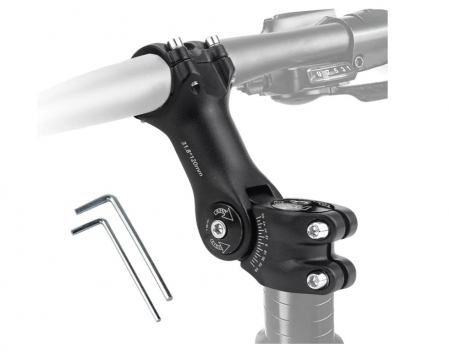 Pipa ajustabila pentru ghidon de bicicletă Getyjoe, 31.8 x 120 mm, 0-60 de grade [0]