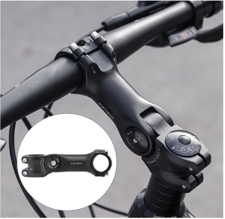 Pipa ajustabila pentru ghidon de bicicletă Getyjoe, 31.8 x 120 mm, 0-60 de grade [6]
