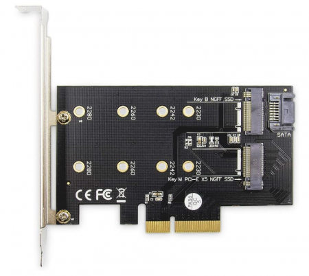 Placa de expansiune DIGITUS IO, M.2 NGFF/NVMe SSD PCIe 3.0 [6]