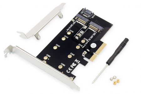 Placa de expansiune DIGITUS IO, M.2 NGFF/NVMe SSD PCIe 3.0 [5]