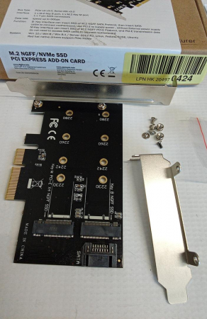 Placa de expansiune DIGITUS IO, M.2 NGFF/NVMe SSD PCIe 3.0 [2]