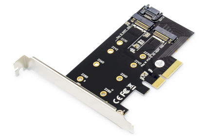 Componente PC - Placa de expansiune DIGITUS IO, M.2 NGFF/NVMe SSD PCIe 3.0