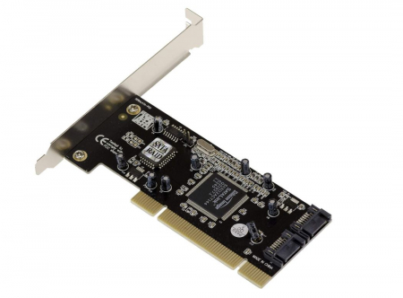 Placa de expansiune KALEA-INFORMATIQUE, PCI către SATA cu 2 porturi independente sau Raid 0.1, chipset Silicon Image SIL3112 [0]