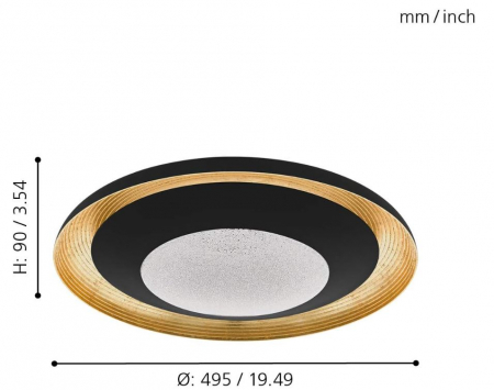 Plafoniera LED EGLO Canicosa 2, diam. 49.5 cm [7]