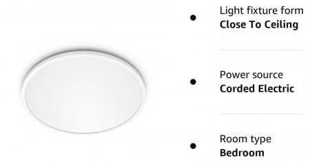 Plafoniera LED Philips SuperSlim SceneSwitch 2700K 18W (alb cald - alb) [8]