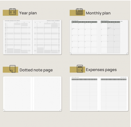 Planificator academic POPRUN 2023 2024, 26.5 x 21.5 cm, albastru [3]