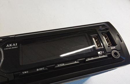 Player auto multi-media AKAI CA016A-9008U, Bluetooth, Radio FM, afisaj LED, conector ISO [1]