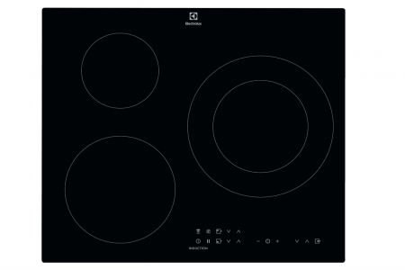 Aragaze si cuptoare cu microunde - Plită cu inducție Electrolux LIT60336, 3 zone, Touch Control Negru 60cm