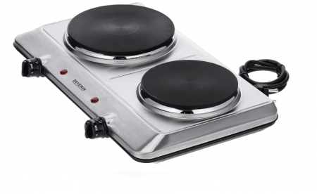 Plita electrica dubla SEVERIN DK 1014, 2500W, otel inoxidabil [5]