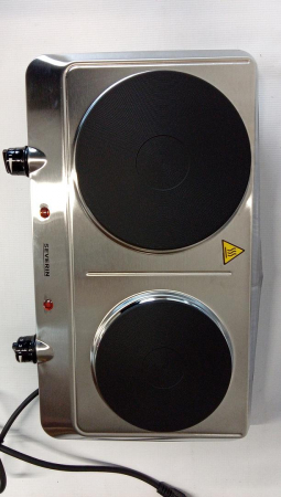Plita electrica dubla SEVERIN DK 1014, 2500W, otel inoxidabil [1]