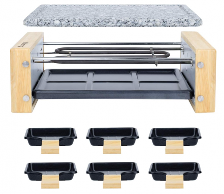 Plita grill electrica H.Koenig WOD6 900 W cu 6 mini tigăi, piatră de granit [4]