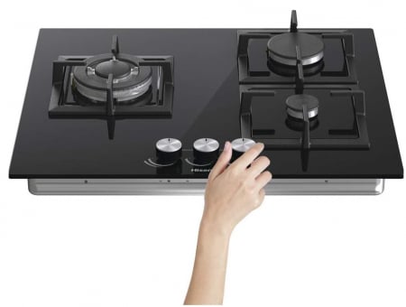 Plita incorporabila Hisense GG633B, Gaz, 3 arzatoare, negru [12]