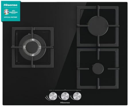 Plita incorporabila Hisense GG633B, Gaz, 3 arzatoare, negru [0]
