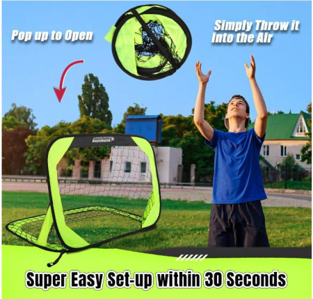 Poartă de fotbal pentru copii BAYINBULAK, 70 x 100 cm [5]