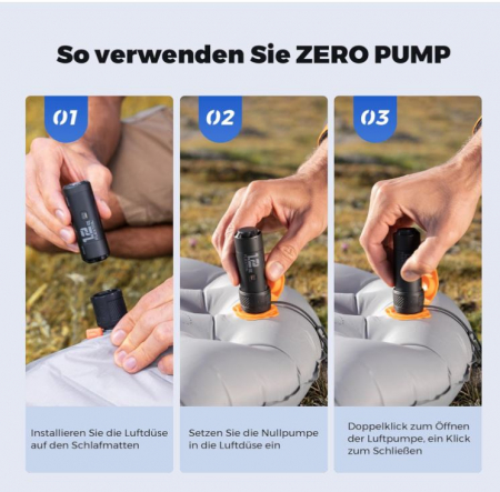 Pompă de aer electrică FLEXTAILGEAR, cu baterii, zgomot redus, 2.5kPa [5]