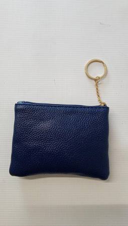 Portofel cu breloc pentru femei din piele, albastru regal [2]