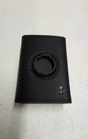 Portofel cu compartiment pentru Airtag TIMOXI, protectie RFID, pentru barbati, negru [2]