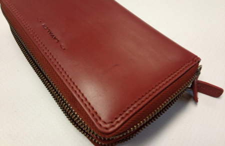 Portofel dama de piele Lavalen, protectie RFID, rosu, 20 x 11 x 4 cm [3]