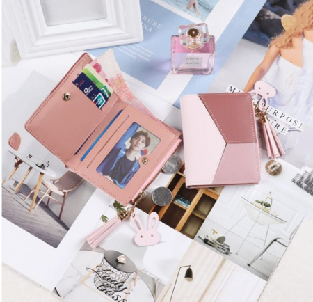 Portofel de dama DXIA din piele PU, roz [4]