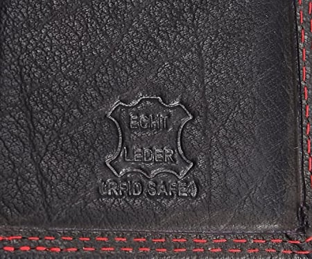 Portofel de dama Irisaa, din piele, protectie RFID, negru [4]