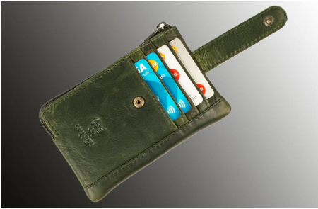 Portofel din piele MATADOR K-0111, protectie RFID, verde [5]