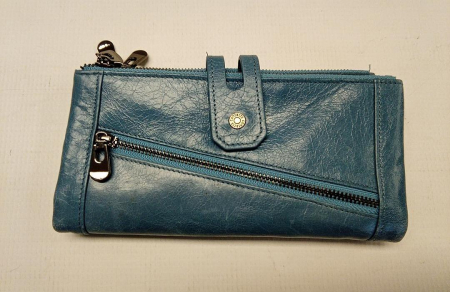 Portofel din piele pentru femei Contacts, cu protectie RFID, albastru [1]