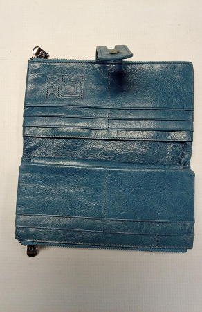 Portofel din piele pentru femei Contacts, cu protectie RFID, albastru [2]